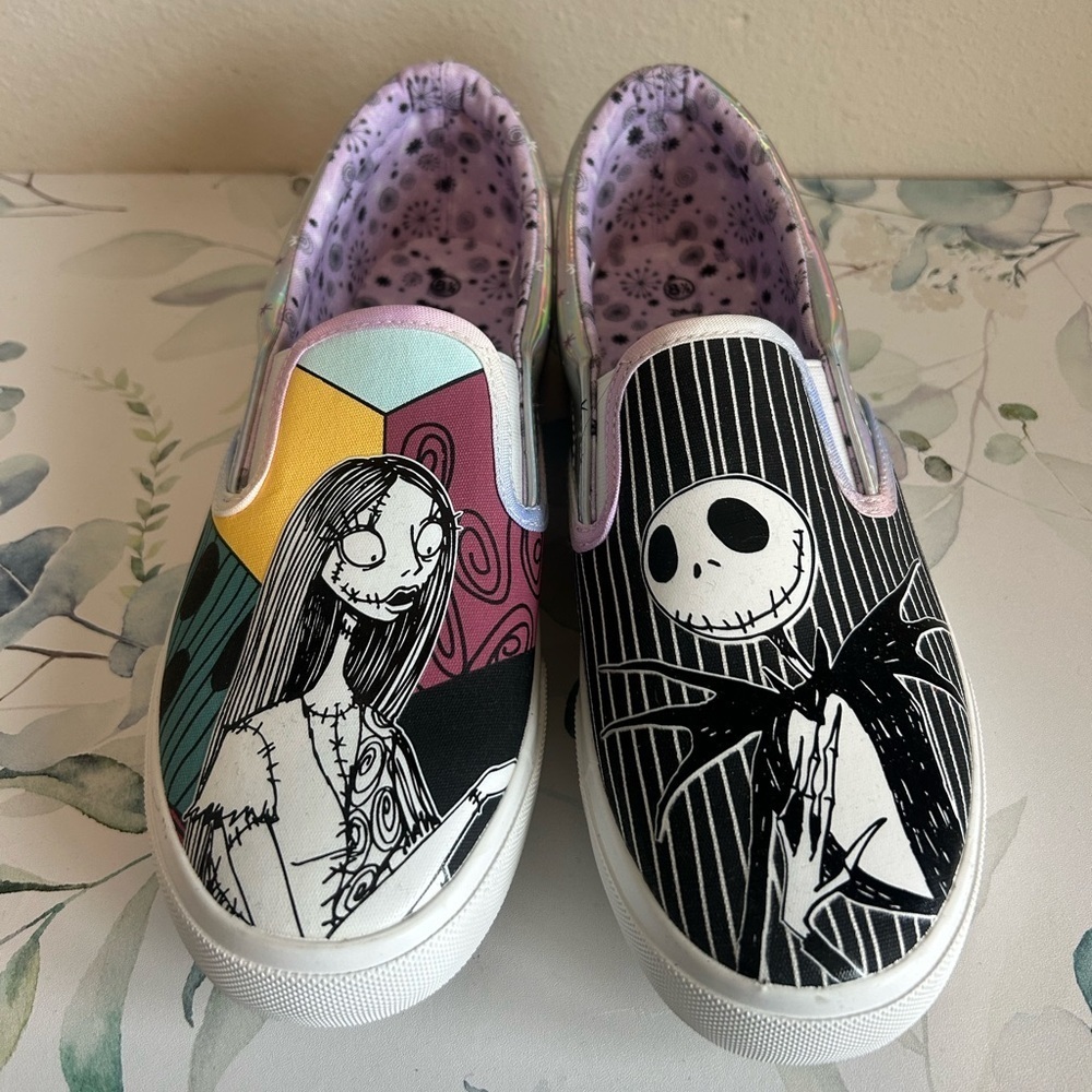 Ground Up Nightmare Before Christmas Slip On Shoes